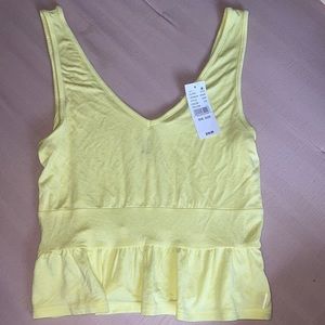 Pacsun Yellow Peplum Tank